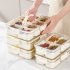 Snackle Box Container  Divided Serving Tray With Lid  Handle Portable Snack Platters  Clear Organizer For Candy  Fruits  Nuts  Snacks  Wedding  Party White spic
