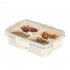 Snackle Box Container  Divided Serving Tray With Lid  Handle Portable Snack Platters  Clear Organizer For Candy  Fruits  Nuts  Snacks  Wedding  Party White spic