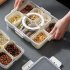 Snackle Box Container  Divided Serving Tray With Lid  Handle Portable Snack Platters  Clear Organizer For Candy  Fruits  Nuts  Snacks  Wedding  Party White spic