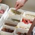Snackle Box Container  Divided Serving Tray With Lid  Handle Portable Snack Platters  Clear Organizer For Candy  Fruits  Nuts  Snacks  Wedding  Party White spic