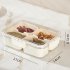 Snackle Box Container  Divided Serving Tray With Lid  Handle Portable Snack Platters  Clear Organizer For Candy  Fruits  Nuts  Snacks  Wedding  Party White spic