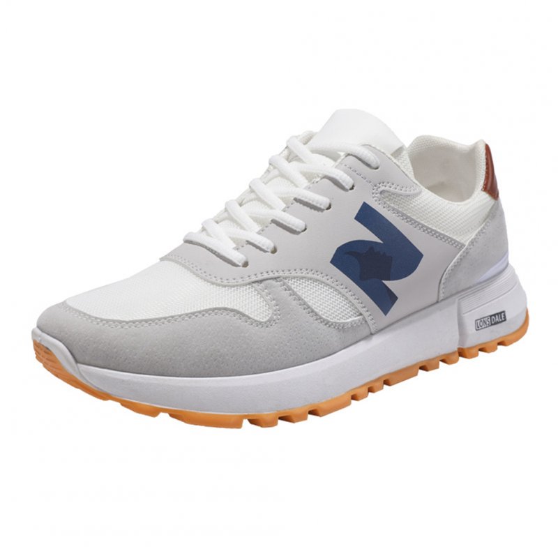 Sneakers For Men Women Anti-slip Wear-resistant Rubber Soles Sport Shoes Breathable Mesh Running Shoes For Running Fitness ZM-065 gray 40
