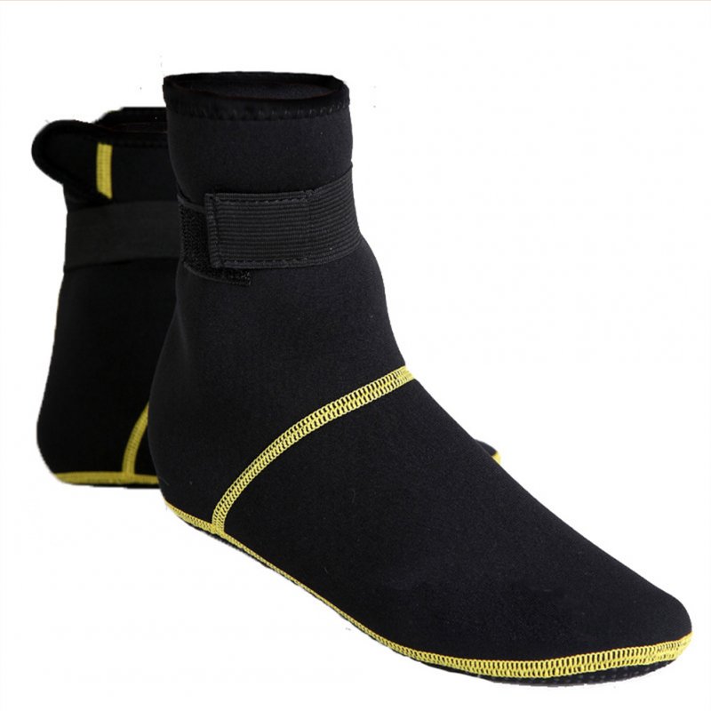 Snorkeling Socks, Diving Socks, 3millimeter Neoprene Cozy Shoe Socks Wetsuit Socks Thermal Water Socks Fin Socks For Snorkeling Surfing Swimming black gold thread XL