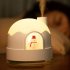 Snow House Humidifier 2 in 1 Night Light Humidifier  USB Charging Household 350ml Desktop Humidifiers  Timing Adjustment Cute Mist Humidifiers For Car  Office  