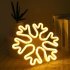 Snowflake LED Light Fashion Desk Lamp Night Illumination USB Charging Mall Home Holiday Decoration Christmas Gift Friend Present Warm White