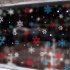 Snowflower Pattern Static Window Sticker Kids Room Christmas Decorations red