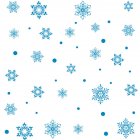 Snowflower Pattern Static Window Sticker Kids Room Christmas Decorations blue