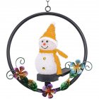Snowman Pendant Light Led Solar Powered Hanging Christmas Decoration Lamp