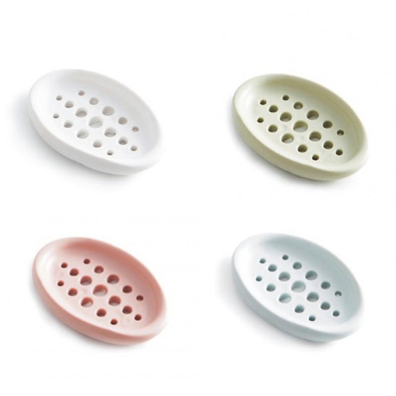 Soap Box Portable Drain Silicone Soap Dish with Laundry Brush for Bathroom white_11.4 * 7.5 * 1.8