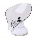 Soap  Holder Rotatable Draining Soap Box With Suction Cup For Bathroom Gray