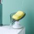 Soap  Holder Rotatable Draining Soap Box With Suction Cup For Bathroom Gray