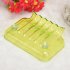 Soap Storage Box Dish Case Makeup Organizer Water Drain Sponge Holder For Kitchen Bathroom Green