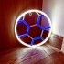 Soccer Neon Sign For Bedroom  Battery USB Powered LED Football Neon Lamp Sports Neon Sign For Home Bedroom Club Party Wall Hanging Decor pink blue