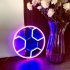Soccer Neon Sign For Bedroom  Battery USB Powered LED Football Neon Lamp Sports Neon Sign For Home Bedroom Club Party Wall Hanging Decor pink blue