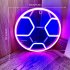 Soccer Neon Sign For Bedroom  Battery USB Powered LED Football Neon Lamp Sports Neon Sign For Home Bedroom Club Party Wall Hanging Decor pink blue