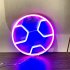 Soccer Neon Sign For Bedroom  Battery USB Powered LED Football Neon Lamp Sports Neon Sign For Home Bedroom Club Party Wall Hanging Decor pink blue