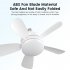 Socket Fan Light With Remote  E27 Base Screw Ceiling Fan With Light  Detachable Fan Blades  3 Speed  Dimmable 3 Color Temperatures  Timer Function 18 inches