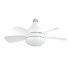 Socket Fan Light With Remote  E27 Base Screw Ceiling Fan With Light  Detachable Fan Blades  3 Speed  Dimmable 3 Color Temperatures  Timer Function 18 inches
