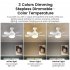 Socket Fan Light With Remote  E27 Base Screw Ceiling Fan With Light  Detachable Fan Blades  3 Speed  Dimmable 3 Color Temperatures  Timer Function 18 inches