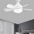 Socket Fan Light With Remote  E27 Base Screw Ceiling Fan With Light  Detachable Fan Blades  3 Speed  Dimmable 3 Color Temperatures  Timer Function 18 inches