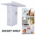 Socket Shelf Multi function Power Outlet Shelf with Usb Ports Storage Holder white U S  regulations