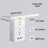 Socket Shelf Multi function Power Outlet Shelf with Usb Ports Storage Holder white U S  regulations
