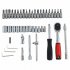 Socket Wrench Set  Wrench Socket Set With Rotating Handle  Extension Bar  Universal Joint  Sliding T bar  Blowing Box For Household  Auto Repairing Small 46 pie