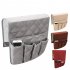 Sofa Armchair Storage Bag Portable Foldable Large Size Armrest Organizer Suitable For Most Couch Recliner Chair Arms grey