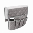 Sofa Armchair Storage Bag Portable Foldable Large Size Armrest Organizer Suitable For Most Couch Recliner Chair Arms grey