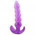 Soft Anal Dildo Butt Plug Prostate Massager Adult Gay Phalluses Anal Plug Beads G spot Erotic Sex Toys Purple