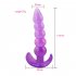 Soft Anal Dildo Butt Plug Prostate Massager Adult Gay Phalluses Anal Plug Beads G spot Erotic Sex Toys Purple
