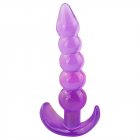 Soft Anal Dildo Butt Plug Prostate Massager Adult Gay Phalluses Anal Plug Beads G-spot Erotic Sex Toys Purple
