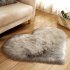 Soft Artificial Plush Rug Chair Cover Warm Hairy Carpet Seat Pad Modern Style Home Decoration  purple