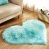 Soft Artificial Plush Rug Chair Cover Warm Hairy Carpet Seat Pad Modern Style Home Decoration  white
