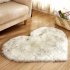 Soft Artificial Plush Rug Chair Cover Warm Hairy Carpet Seat Pad Modern Style Home Decoration  white