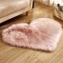 Soft Artificial Plush Rug Chair Cover Warm Hairy Carpet Seat Pad Modern Style Home Decoration  Light blue