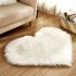 Soft Artificial Plush Rug Chair Cover Warm Hairy Carpet Seat Pad Modern Style Home Decoration  Light blue