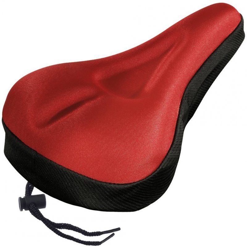 Soft Dustproof Gel Bicycle Seat Cover for Long-distance Cycling red