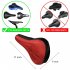 Soft Dustproof Gel Bicycle Seat Cover for Long distance Cycling red