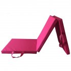 Soft Exercise Tri Fold Gym Mat for Gymnastics Aerobics Yoga Martial Arts Pink Oxford cloth