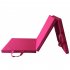 Soft Exercise Tri Fold Gym Mat for Gymnastics Aerobics Yoga Martial Arts Pink Oxford cloth