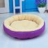 Soft Flannel Pet Dog Puppy Cat Kitten Pig Round Warm Bed Home House Cozy Nest Mat Pad with 3D PP Cotton Filling L