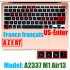 Soft Keyboard Protective Film Cover Compatible For Macbook Air 13 2020 M1 Chip A2337 Us Keyboard black