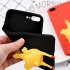 Soft Protective Shell Case with Creative Silicone 3D Laying Hen Pattern for iPhone 6  6s  7  7 Plus Black