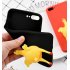 Soft Protective Shell Case with Creative Silicone 3D Laying Hen Pattern for iPhone 6  6s  7  7 Plus Black