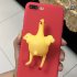 Soft Protective Shell Case with Creative Silicone 3D Laying Hen Pattern for iPhone 6  6s  7  7 Plus Black