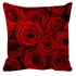 Soft Rose Printing Cushion Cover Pillow Cover Throw Case for Home Sofa Car Decoration No Pillow Inner  Waterdrop rose 45 45cm