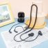 Soft Silicone Anti Lost Strap Headset Hanging Neck Rope Lanyard Compatible For Samsung Galaxy Buds Pro Bluetooth Earphones black