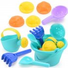 Soft Silicone Beach Toys for Children SandBox Set Kit Bucket Shovel 9 pcs of beach toys