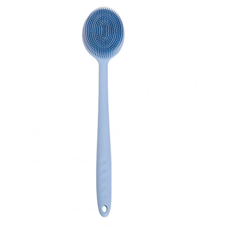 Soft Silicone Body Brush Long Handle Shower Brush Body Back Scrub Bath Brush